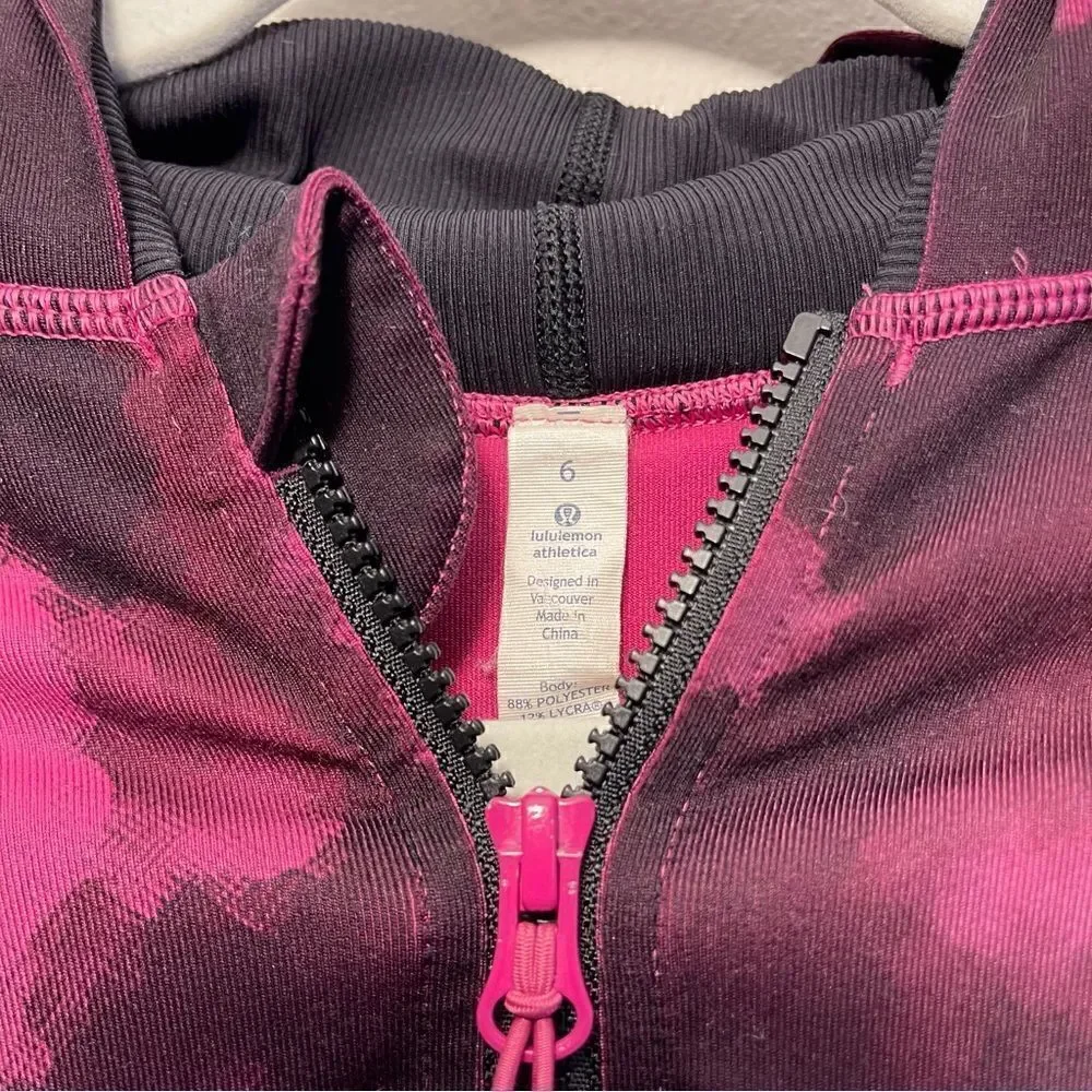 Lululemon zip up jacket with hood size 6